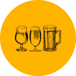 icona con il disegno di tre bicchieri di birra